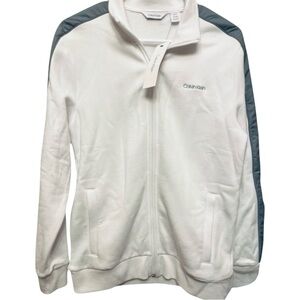 Calvin Klein Zip Up Jacket SM calvin klein ZipUp w/ Front Pockets WHITE & Gray